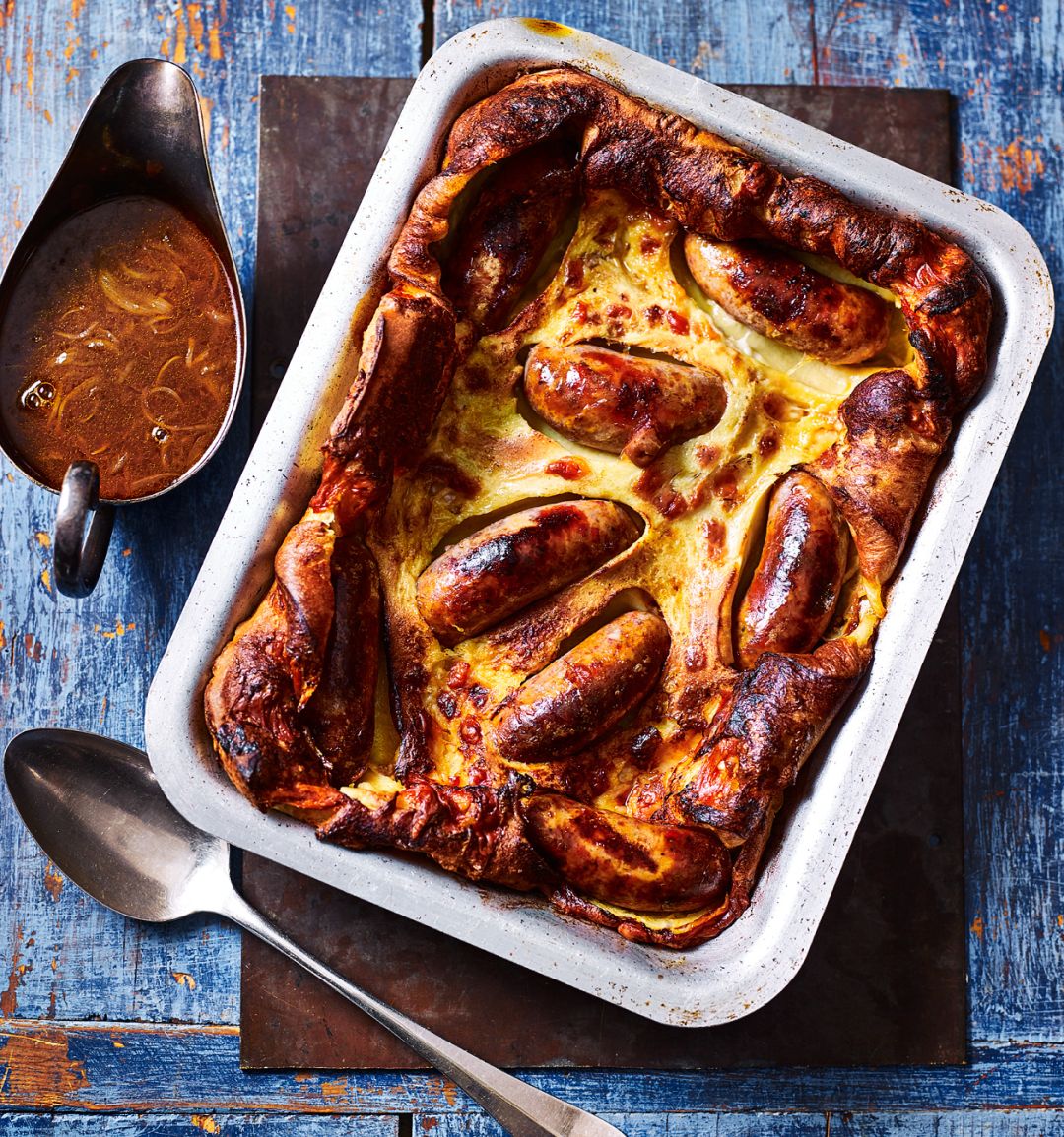 Spanish toad in the hole with sherry gravy 