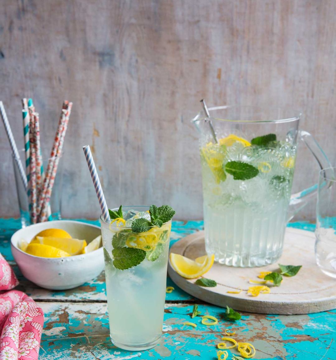 Homemade mint lemonade 