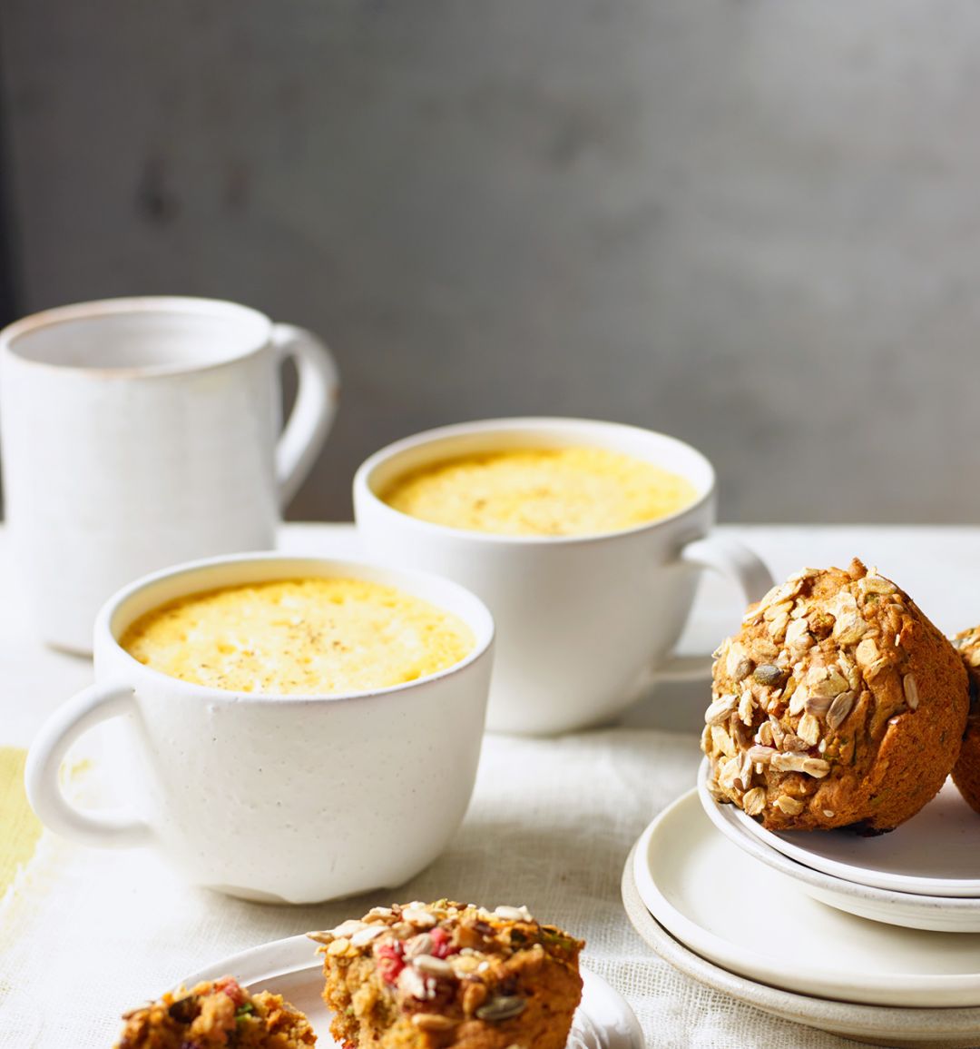 Turmeric and cardamom chai latte