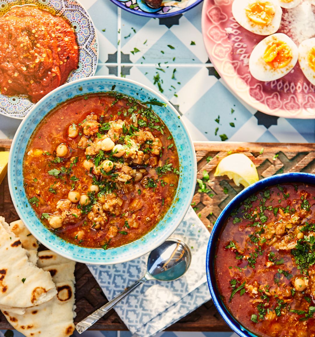 Harira soup with chicken