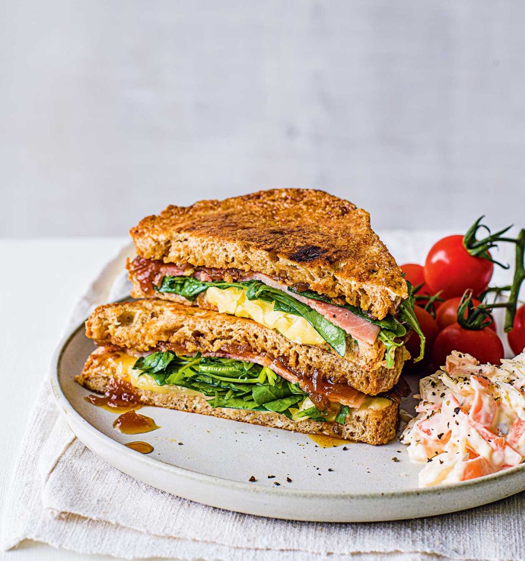 Ploughman’s eggy bread sandwich