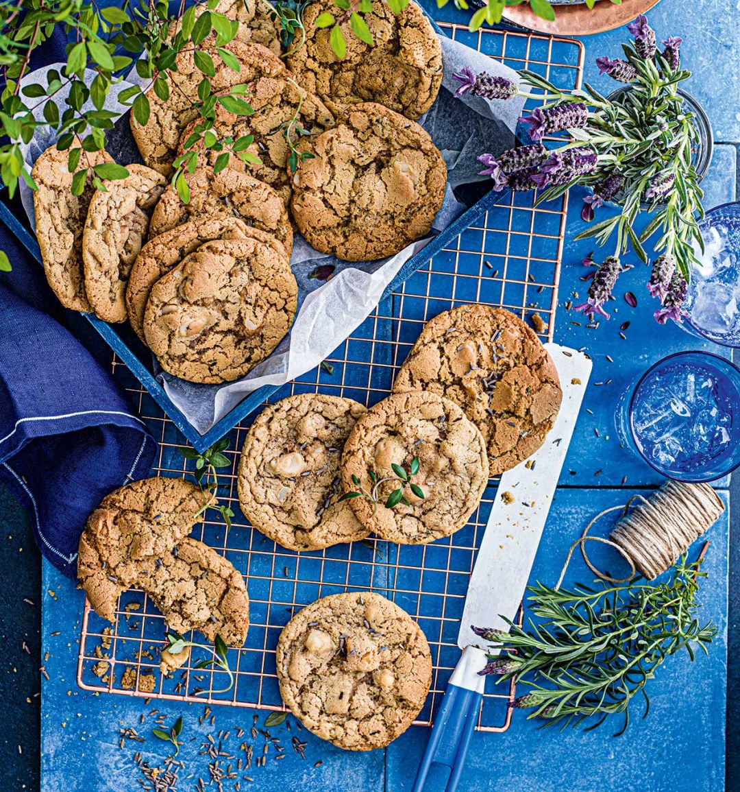 Nutty lavender and thyme cookies