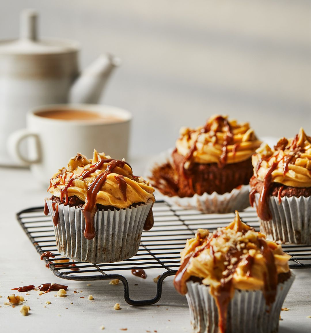 Figgy sticky toffee cupcakes