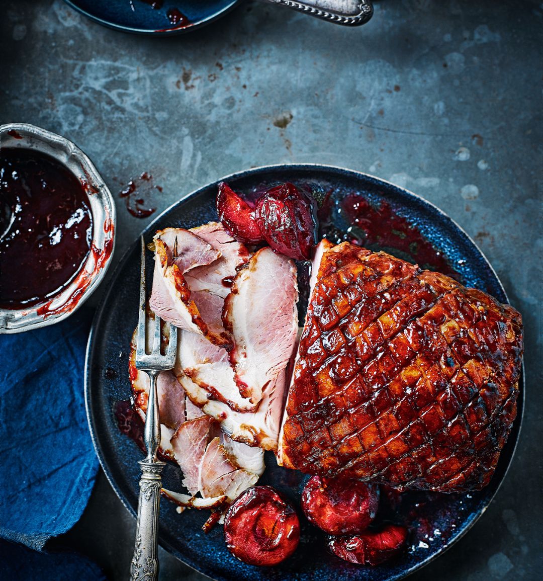 Sugar plum Christmas ham