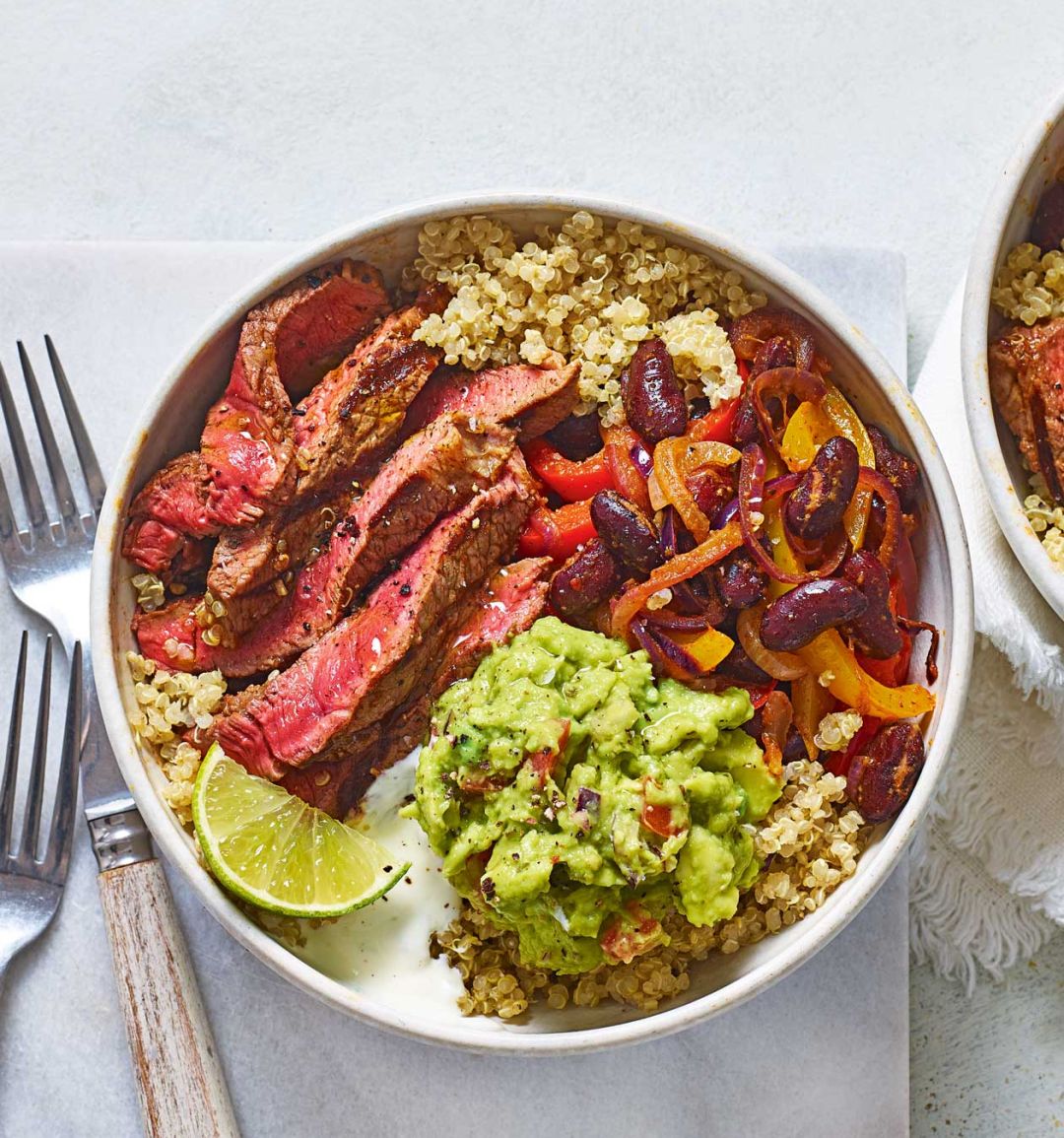 Chipotle steak fajita bowl