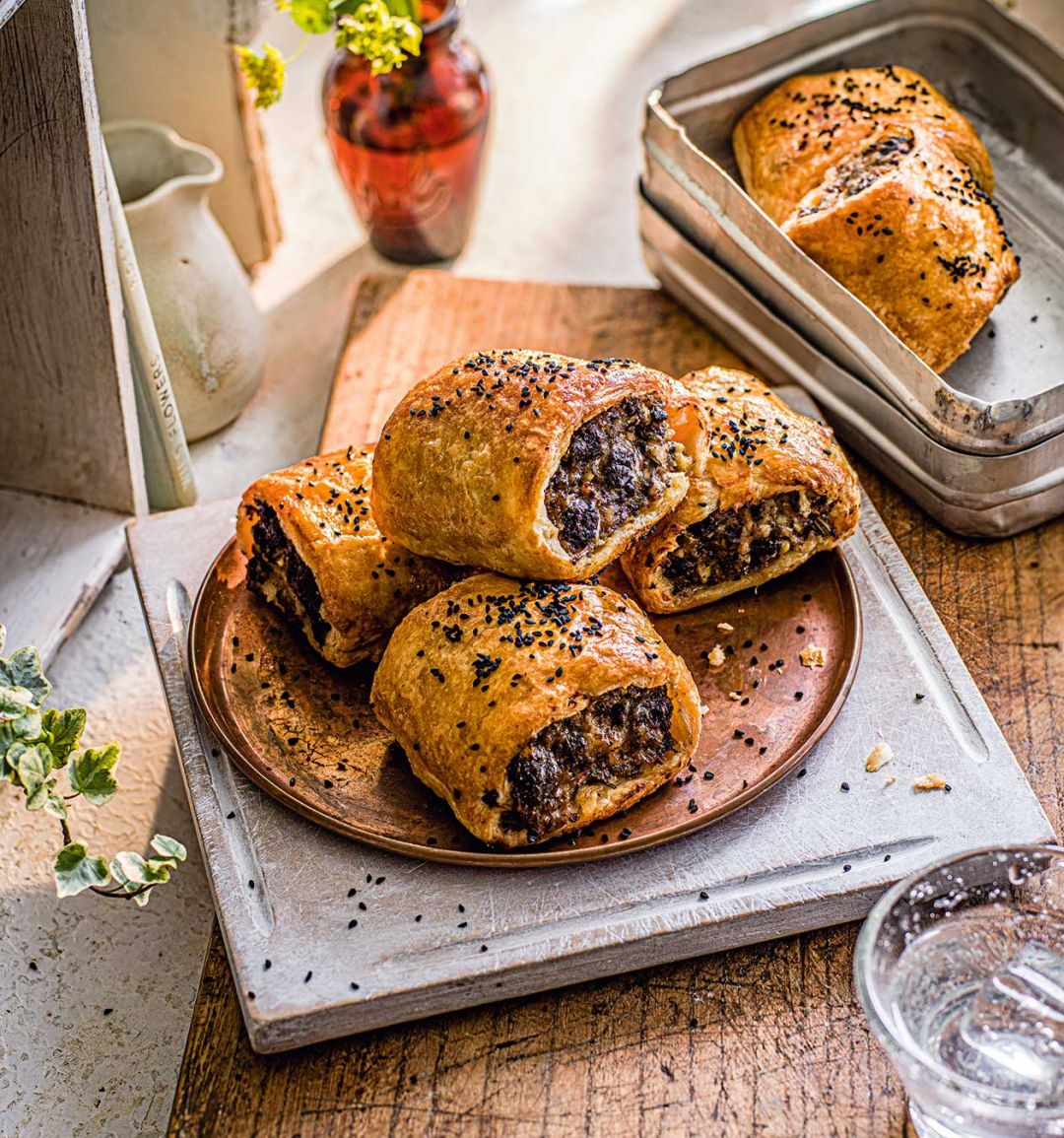 Black pudding sausage rolls