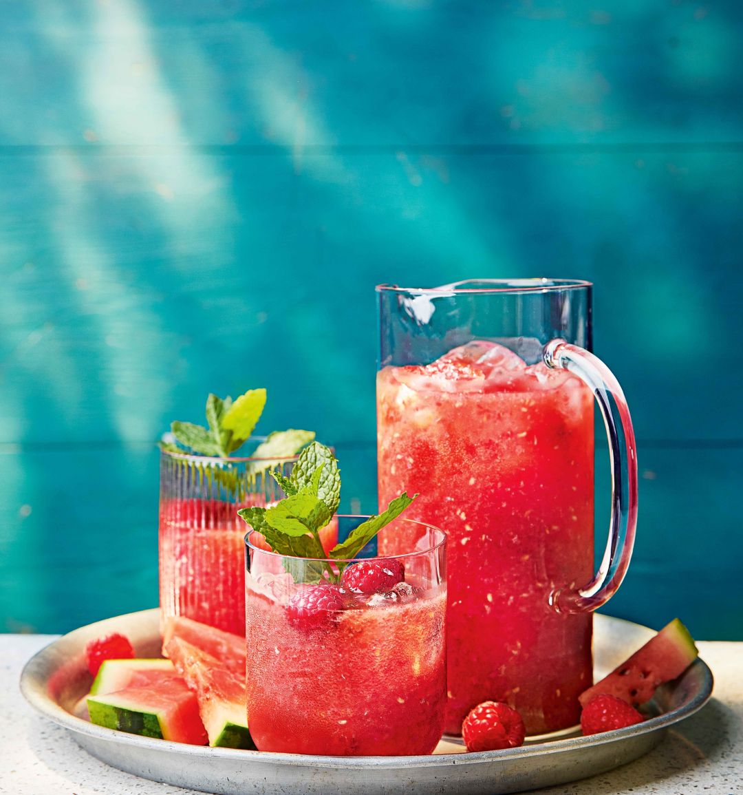 Watermelon and green tea cooler
