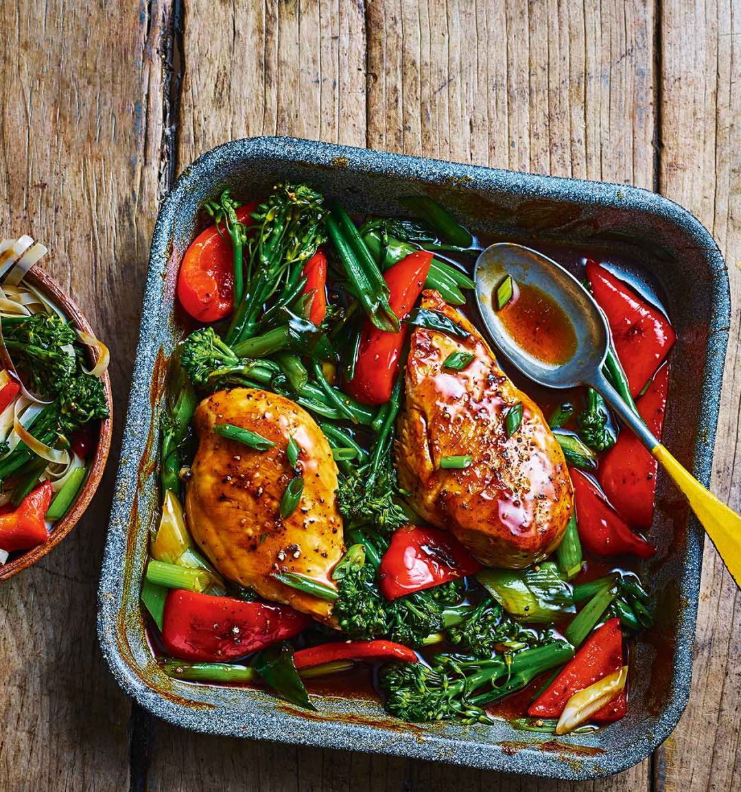 Easy teriyaki chicken traybake