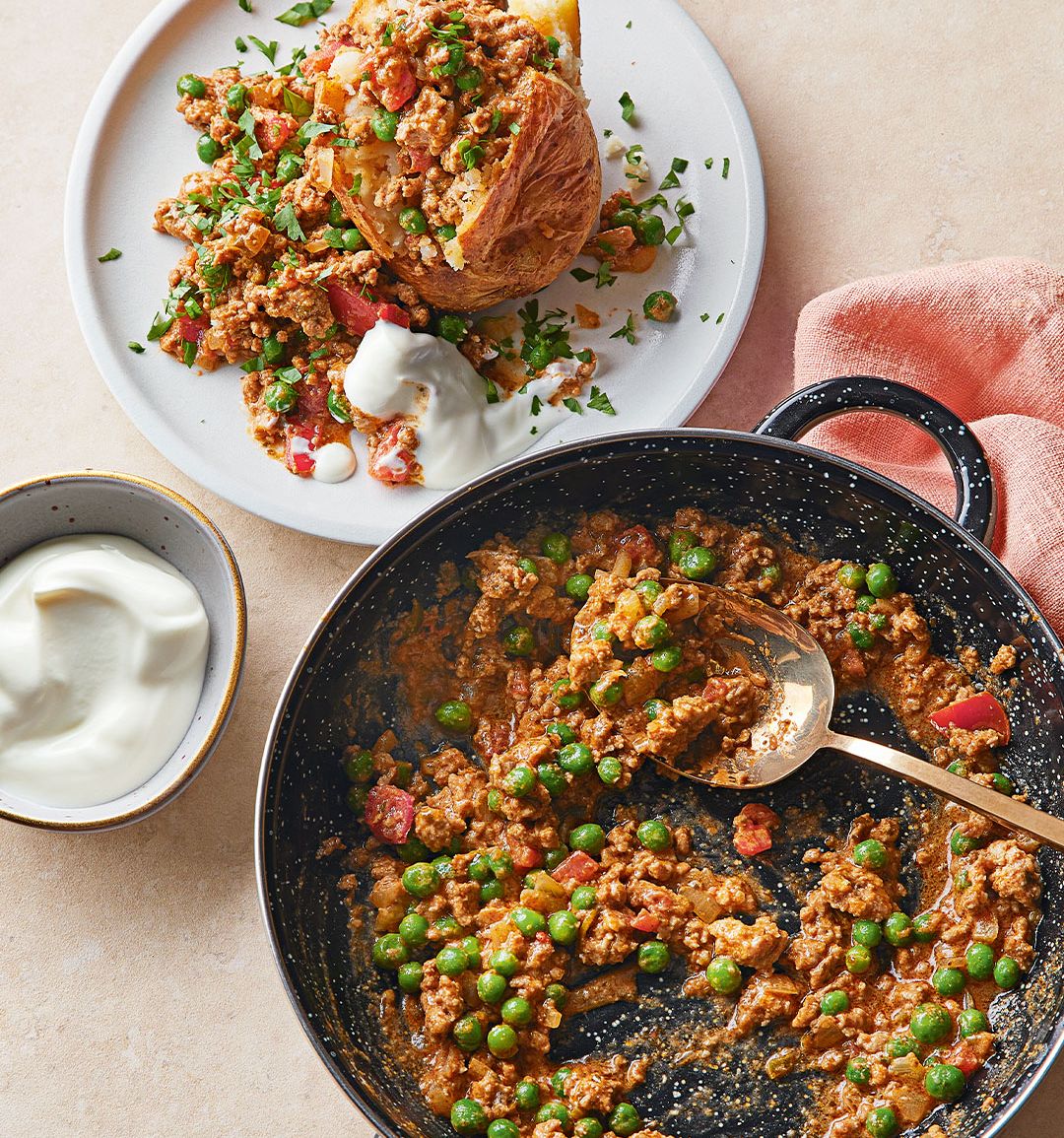 Keema jacket potatoes