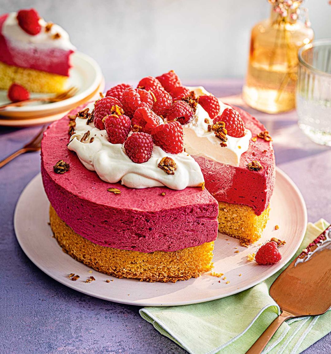 Cranachan mousse cake