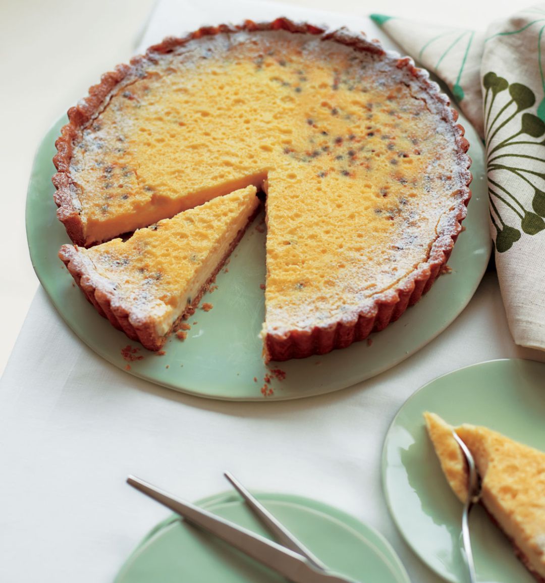 Lemon and passionfruit tart