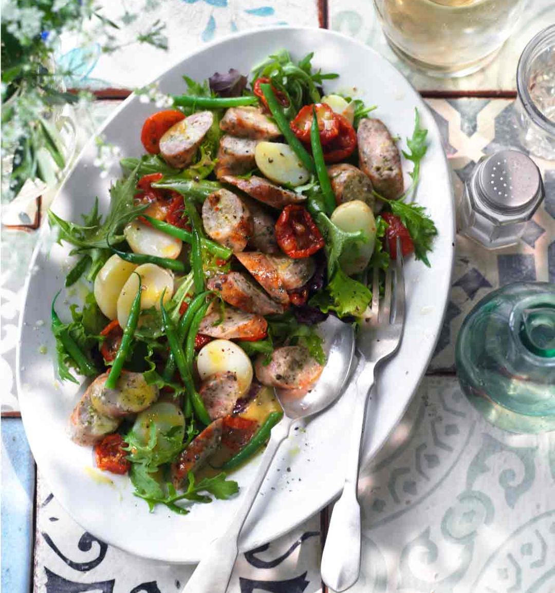 Sausage ‘Niçoise’ salad