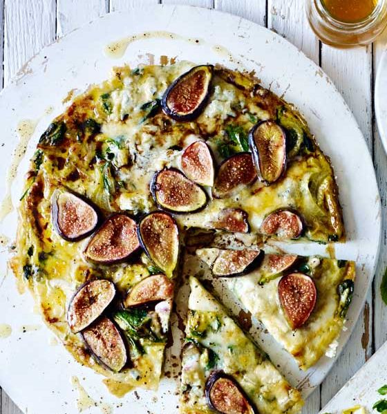 Fig, Gorgonzola and thyme frittata