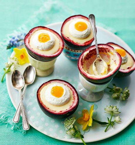 Passion fruit and white chocolate mousse