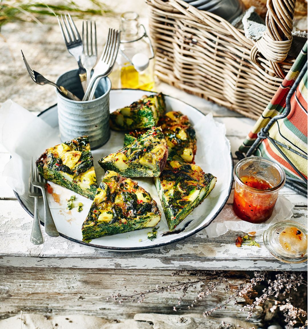 Saag aloo frittata