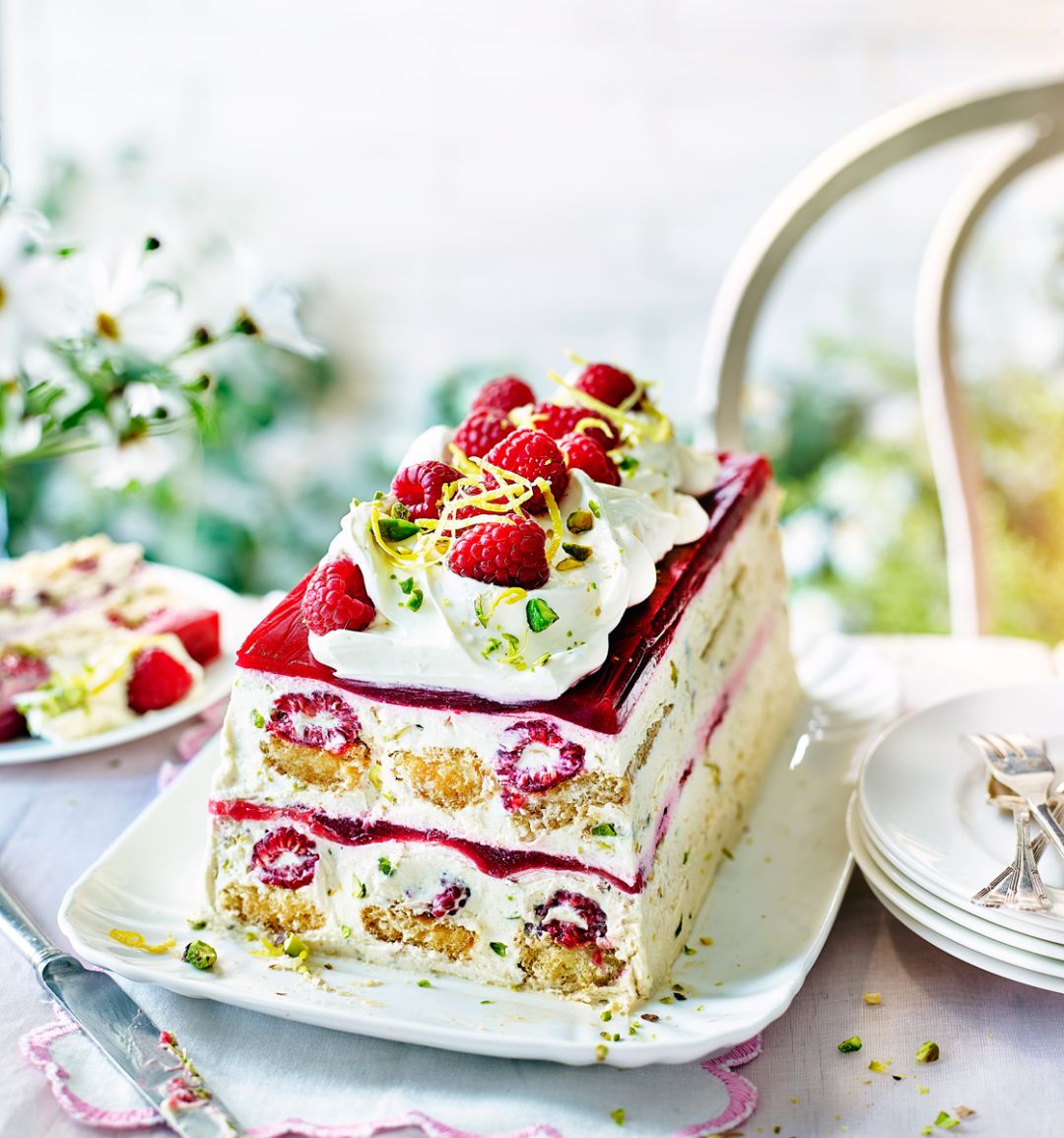 Raspberry and Pimm’s trifle terrine