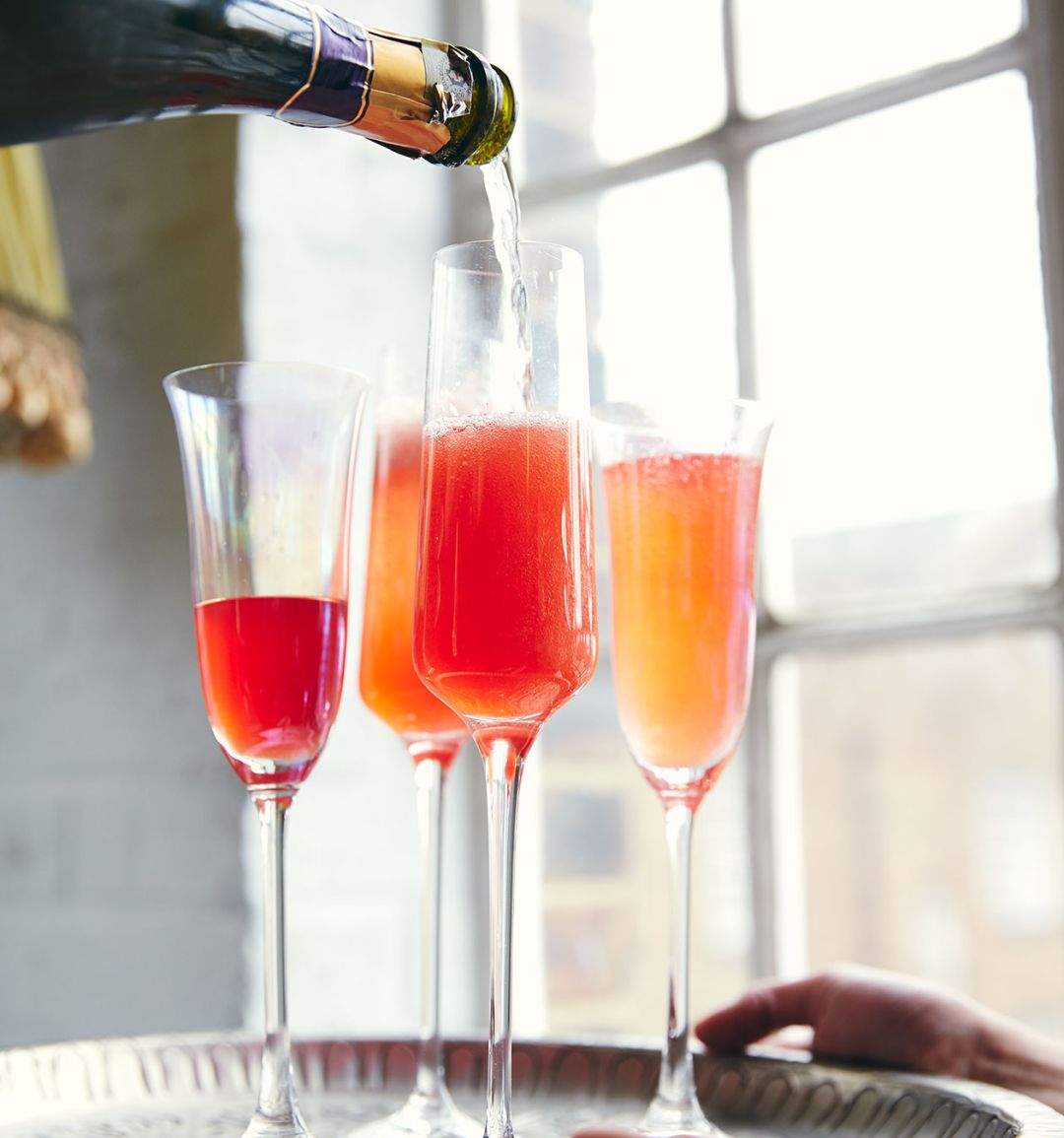 Pink grapefruit fizz