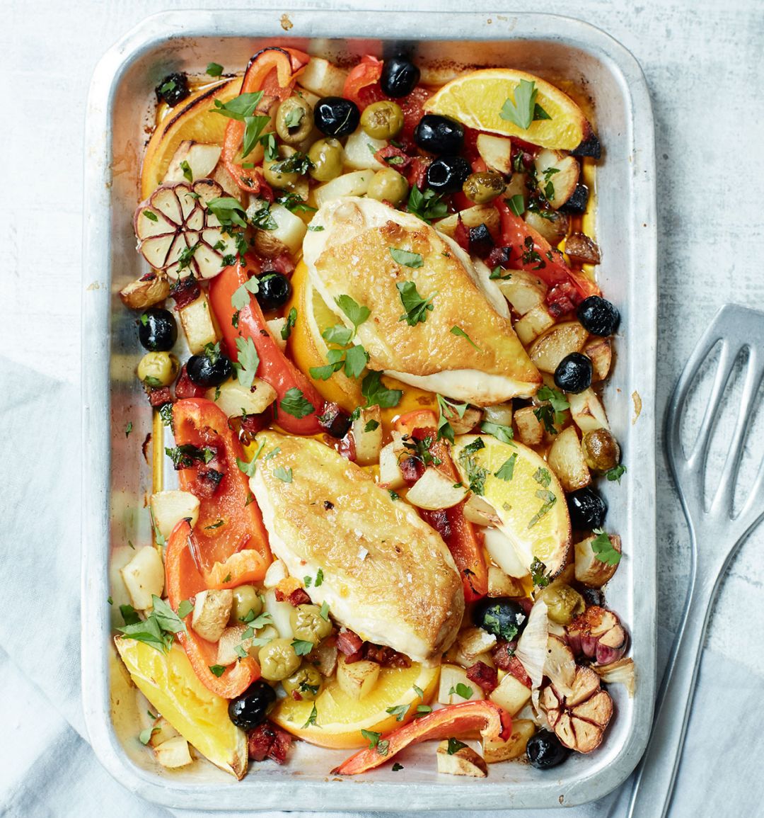All-in-one Spanish chicken