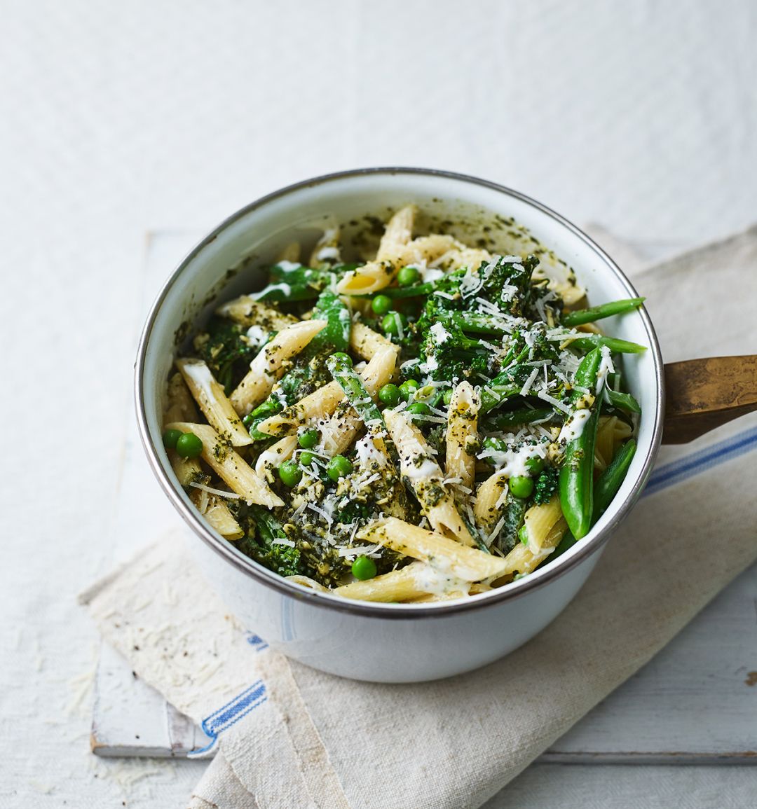 Summer greens pasta