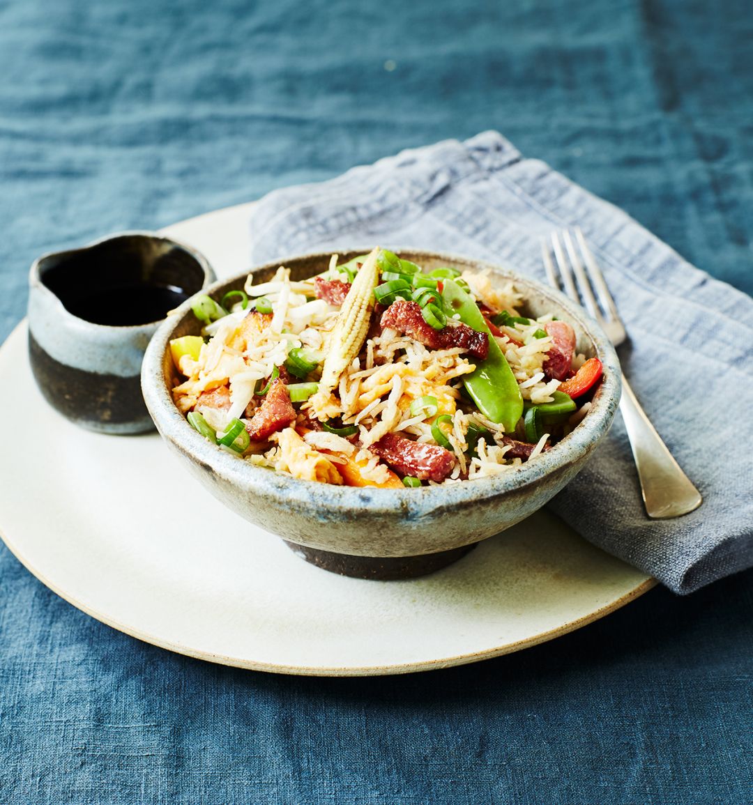 Bacon and egg fried rice 