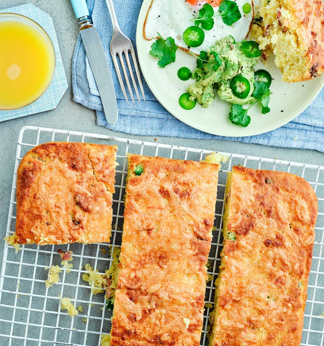 Jalapeño, smoked cheddar and bacon cornbread