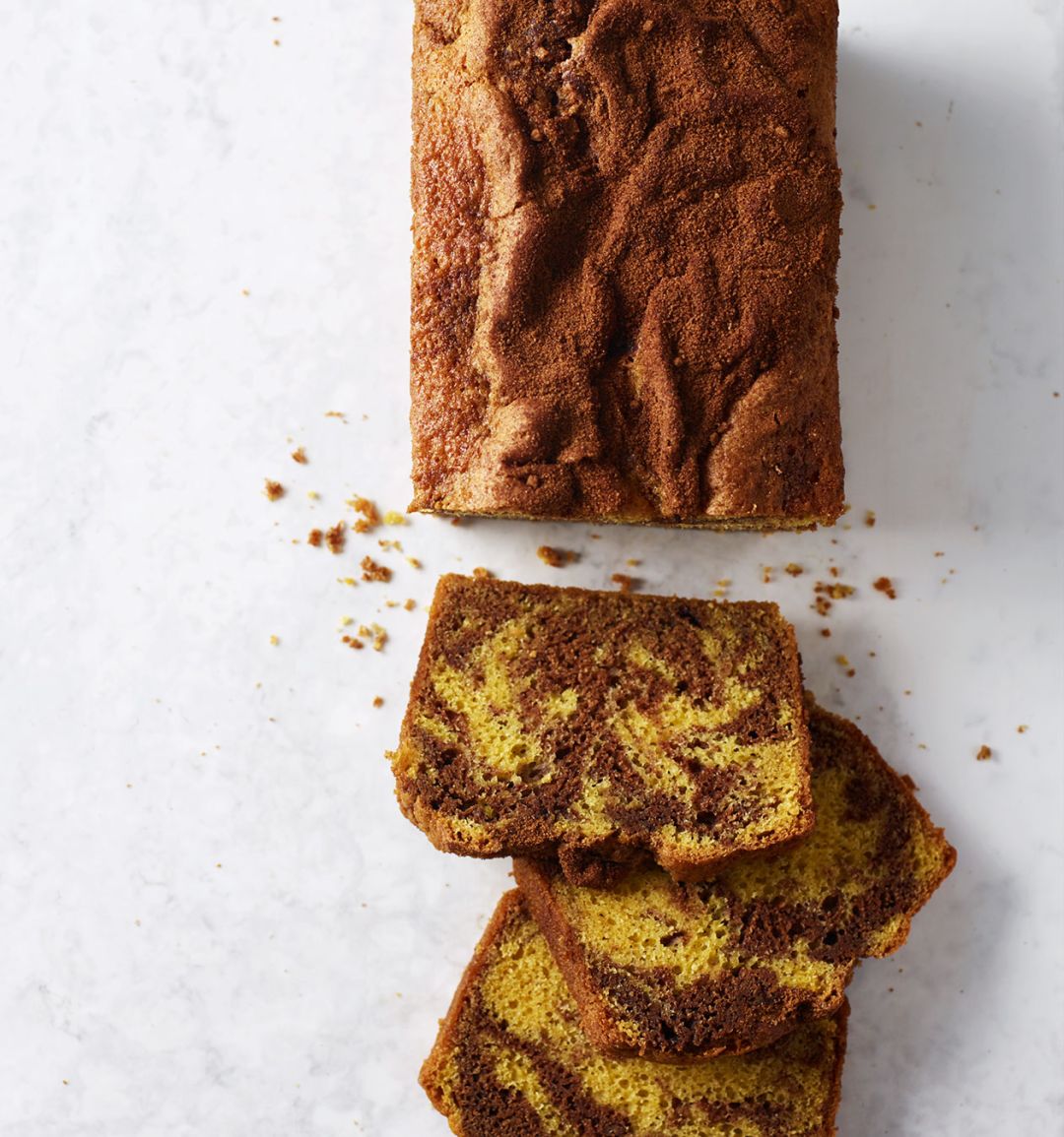 Cinnamon marble loaf cake