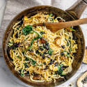 Cheesy udon noodles