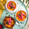 Dessert: Crema Catalana with roasted rhubarb and thyme