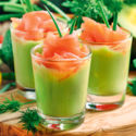 SERVE WITH: SALMON AND AVOCADO CANAPÉS