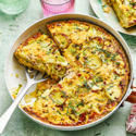 Jersey Royal and crab frittata