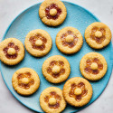 Flower fingerprint biscuits
