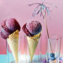 Blueberry mojito sorbet