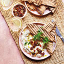 STARTER: Whipped Greek cheese with pickled sultanas