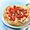 Strawberries and cream summer pie