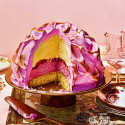 Strawberry ice cream bombe