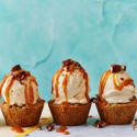 Salted caramel ice cream pecan cookie cups