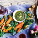 SIDE: Spring veg with coriander-mint pesto