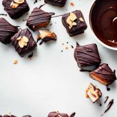 Salted date and chocolate bites