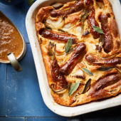 Sage & onion toad in the hole with cider gravy 