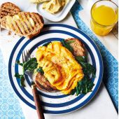 Scrambled Eggs With Feta And Spinach Sainsbury S Magazine Scrambled Eggs With Feta And Spinach Sainsbury S Magazine
