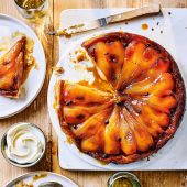 Pear tarte tatin