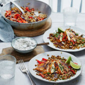 Chicken, lentil and quinoa pilaf