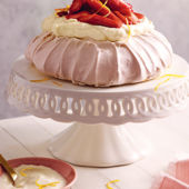 Sponsored: Rhubarb pavlova with Rachel's Organic