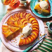 Hot honey peach cornbread