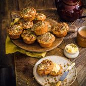 Marmite, cheddar and crunchy seed muffins
