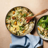Greek-style rice and mussels