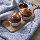 Lighter chocolate-orange soufflés
