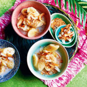 Sweet bananas in coconut milk