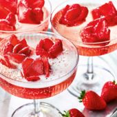Strawberry rose spritz