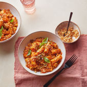 Aubergine parmigiana pasta